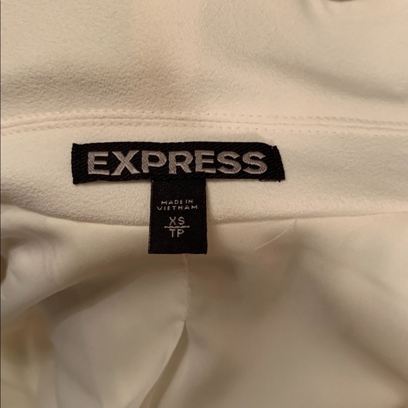 Express ivory Rolled Sleeve Boyfriend Blazer - Picture 5 of 5